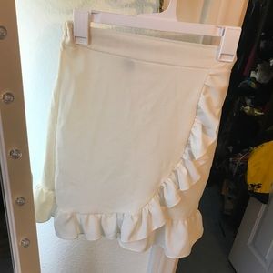 White Ruffle Tennis Skirt y2k